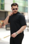 Erkek Basic Oversize Double Face Kumaş Kısa Kollu Tshirt resmi
